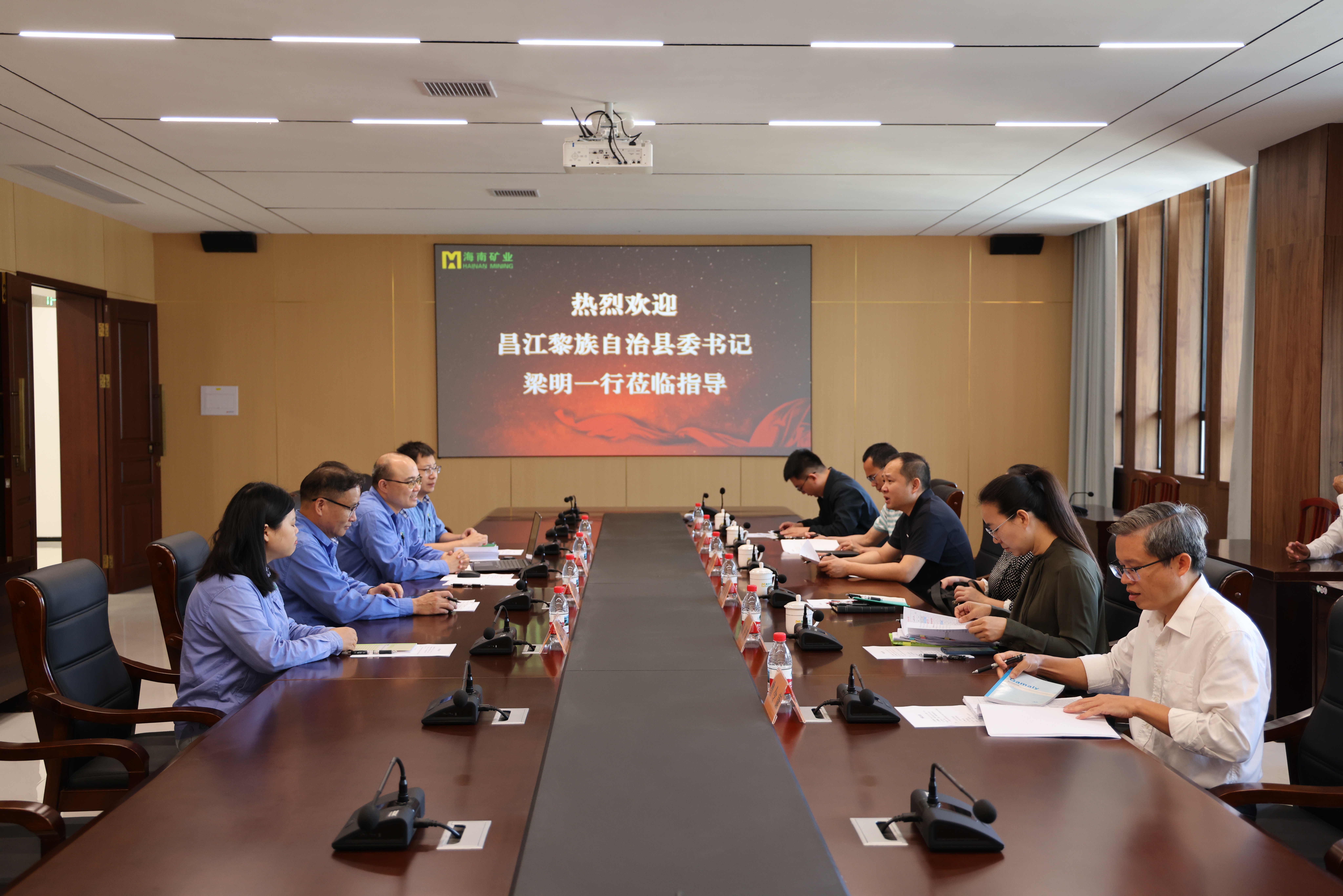 昌江縣委書記梁明到海南礦業調研